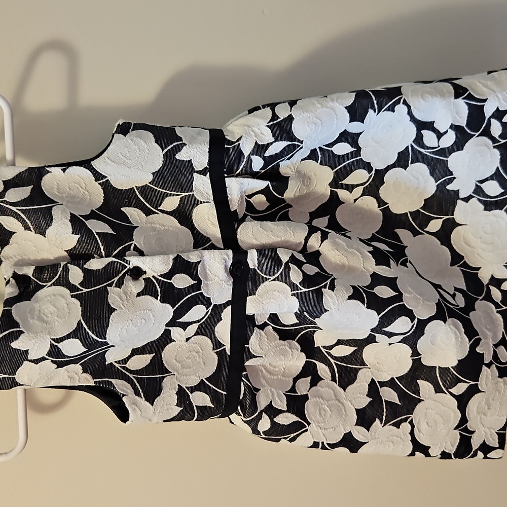 Janie and Jack Girls 3T Black & White Floral Jacquard Formal Dress - EUC - Picture 5 of 6